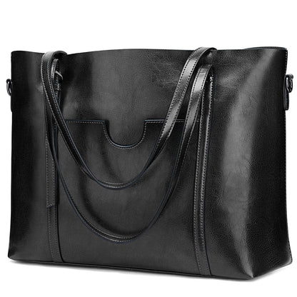 S-ZONE Women Genuine Leather Top Handle Satchel Daily Work Tote Shoulder Bag