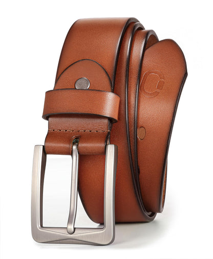 CHAOREN 1.5" Mens Belts Leather - Full Grain Leather Belts - Ideal for Casul Jeans & Work Wear