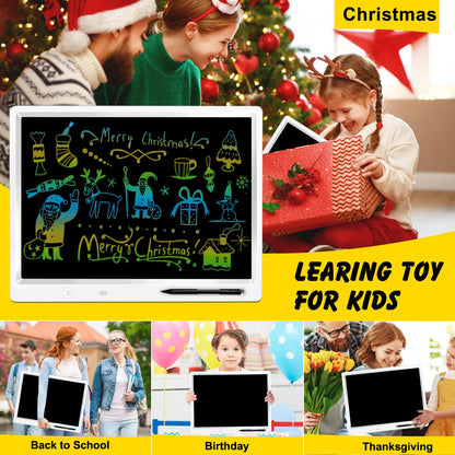 18 Inch LCD Writing Tablet for Kids, Large Drawing Tablet Doodle Board,Erasable Color Screen, Educational Toy for Toddlers 3-8, Travel Toy, Screen-FreeLearning Gift for Boys & Girls
