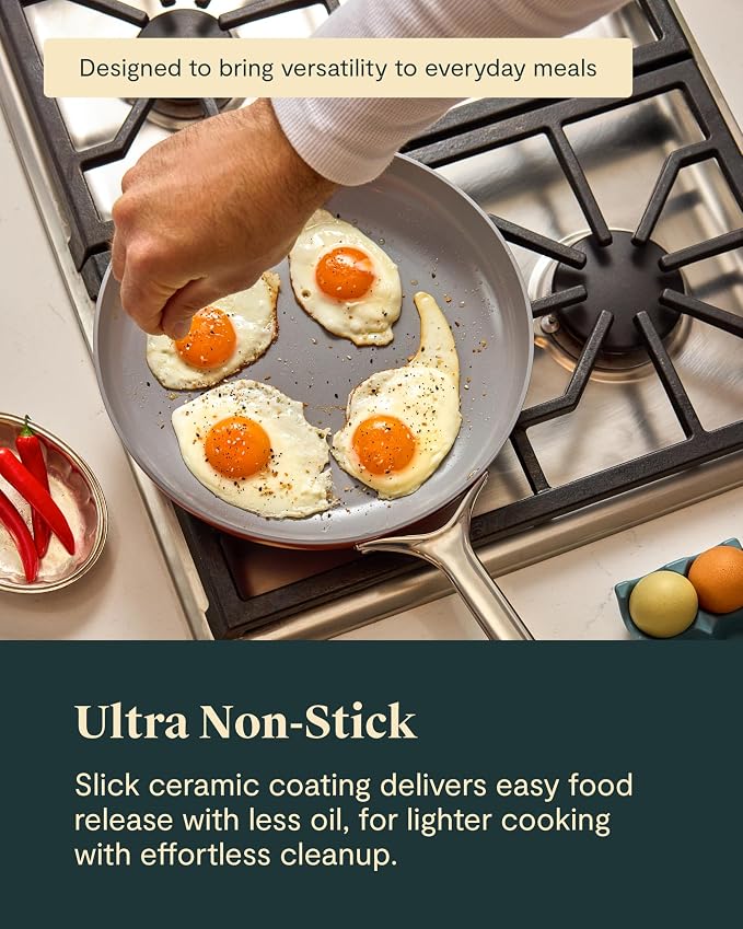 Caraway 12in Fry Pan + 10in (3qt) Saute Pan Duo Perracotta