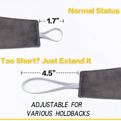 StangH Curtain Tiebacks - Curtain Holdbacks for Drapes Velvet Convenient Decorative Ties for Home & Office Window Draperies (Grey, 21 inches Length, 2 Packs)