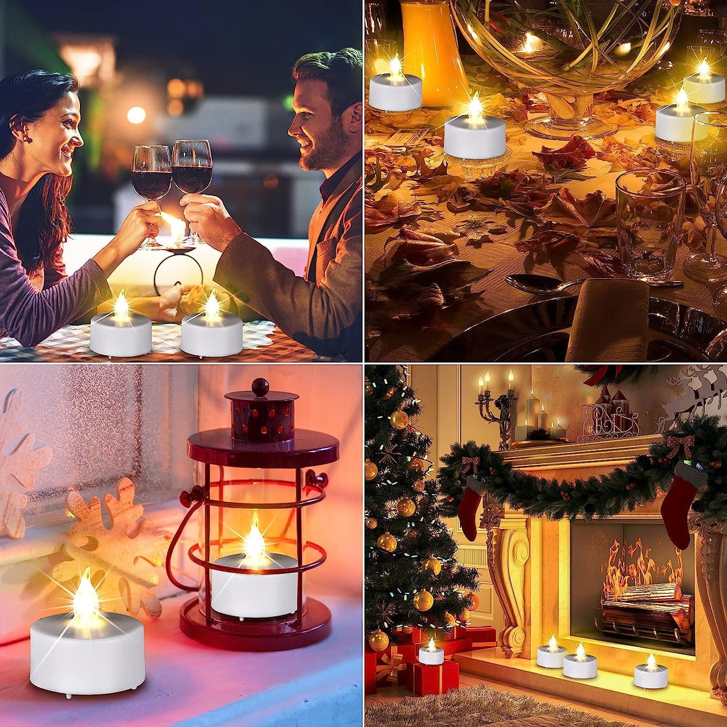 Boakboary LED Tea Lights with Remote Control: 24pcs Flickering Flameless Candles,Long Lasting 400+Hours,Battery Operated Electric Tealight for Home Decoration Seasonal&Festival Celebration(Warm White)