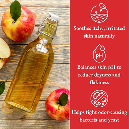 Apple Cider Vinegar Pet Shampoo 16 oz. for Dogs & Cats | Paraben-Free | Biodegradable and Non-Toxic | Made in The USA