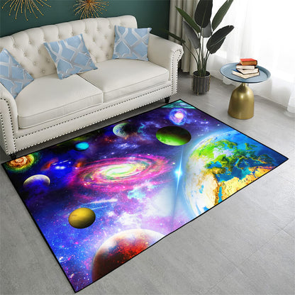 Solar System Rug - Outer Space Rugs Galaxy Mat Planets Carpet for Kids Bedroom Playroom Classroom Home Decor,4'×5'
