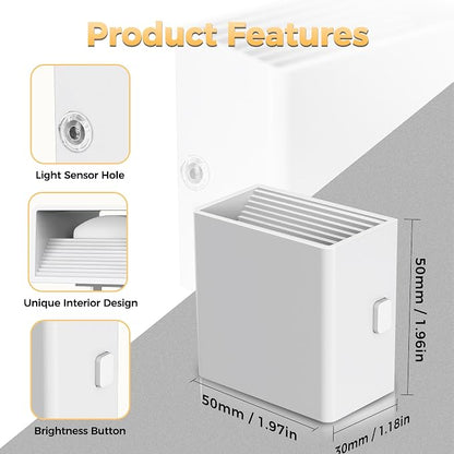 DORESshop LED Night Lights Plug into Wall [2 Pack], Plug in Nightlight, 3 Level Brightness Adjustable Night Light, Dusk to Dawn Sensor, Nightlights for Adults, Bedroom, Bathroom, Hallway, Daylight