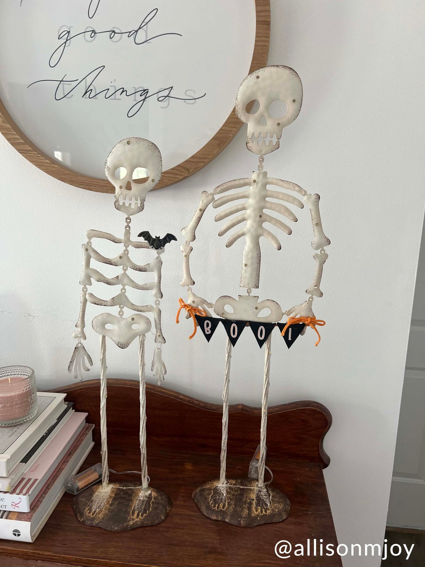 Mud Pie Halloween Large Light Up Skeleton Sitter