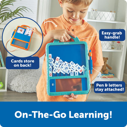 Learning Resources Skill Builders Magnetic Word Builder, Learn to Read, Phonetic Alphabet, Puzzle Board, ABC Kids Games, Sensory Board For Kids, Fine Motor Skills, Birthday Gift
