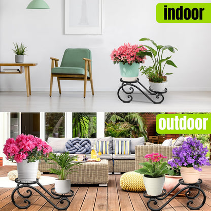 HLC Metal Plant Stand Flower Pot Holder Indoor Outdoor Plant Display Shelf Rack for Garden