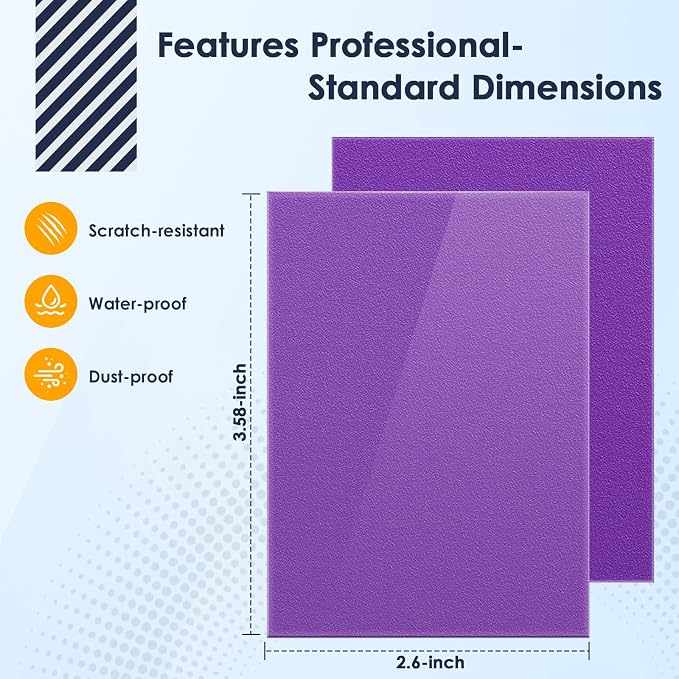 500 Pcs Card Sleeves for Trading Card, Matte Card Sleeves Deck Card Protectors Compatible with Baseball Cards, Sports Cards, Game Cards (Purple)