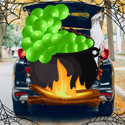 Panelee Halloween Large Witches Pot Trunk or Treat Car Decorations Kit Witch Cauldron Banner Decor Balloons Halloween Garage Door Witch Wizard Party Decorations for Home Yard Party Supplies