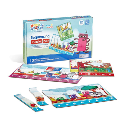 hand2mind Numberblocks Sequencing Puzzle Set, ﻿Sequence Cards, Matching Game, Math Toys, Toddler Educational Toys, Preschool Learning Activities, Kids Birthday Gifts, Easter Basket Stuffers for Kids