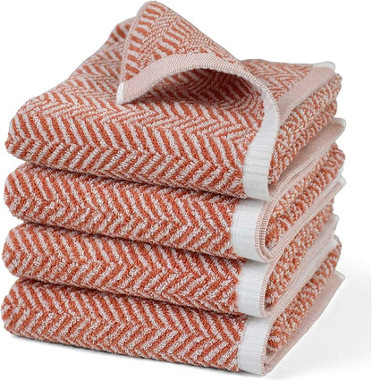 Cleanbear Coral Hand Towels for Bathroom