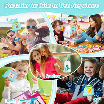 Alotwan Bilingual Talking Flash Cards Spanish/English, Learning Sensory Toys for Autistic Children, 224 Sight Words Español Speech Therapy Kids Toys Beginner, Birthday Gift for Little Boys and Girls