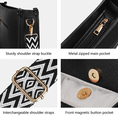 TANTOMI Crossbody Bags for Women Crossbody Purses Vegan Leather Hobo Bag Shoulder Handbags with Guitar Strap-7 Pockets