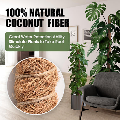 4 Pack Moss Pole, 28 Inch Bendable Moss Poles for Plants Monstera for Climbing Plants, Handmade Coco Coir Pole Plant Sticks Support Stakes for Indoor Plants Plant Grow