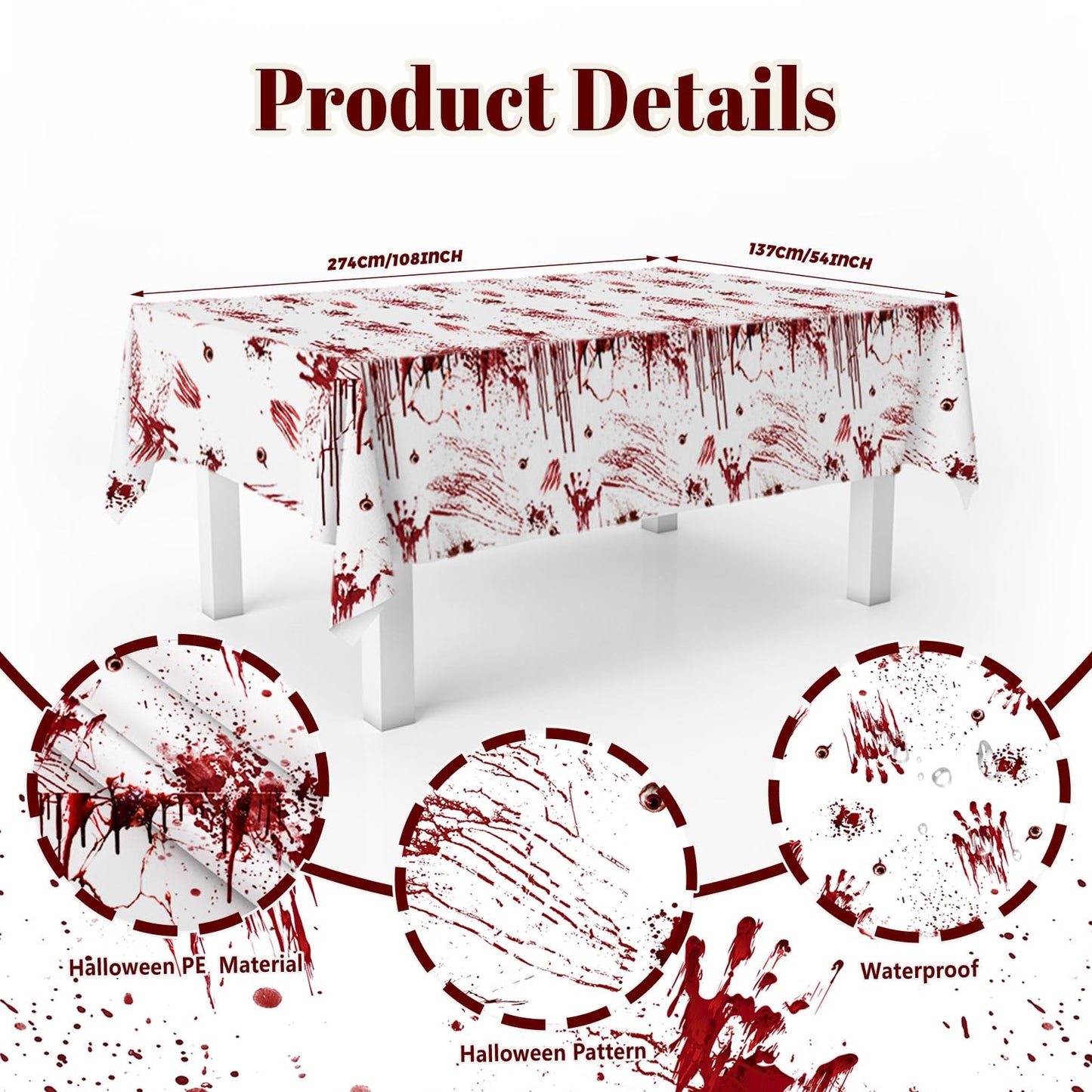 MEHOFOND Killer Birthday Decoration, 194PCS Halloween Scream Party Tableware Decorations Include Have a Killer Banner Bloody Hand Print Plates Napkins Tablecloth for Horror Themed Birthday Supplies