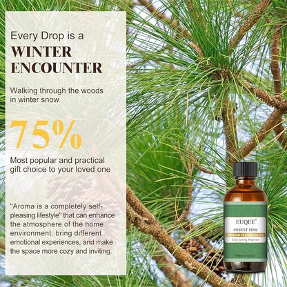 EUQEE Forest Pine Fragrance Oil Premium Fragrance Essential Oil 2.02 Fl oz with Glass Dropper for Diffusers, Soap Making, DIY Candle (60ml)