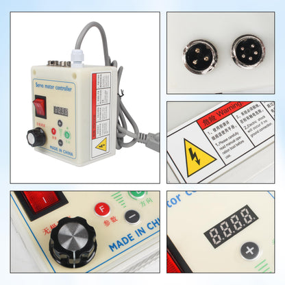 RATTMMOTOR 750W Permanent Magnet Brushless Servo Motor Max Speed 6500rpm/min with Servo Motor Speed Controller for Woodworking Machine/Lathe/Drilling and Tapping Machine/Reducer/Belt Sander (110V)