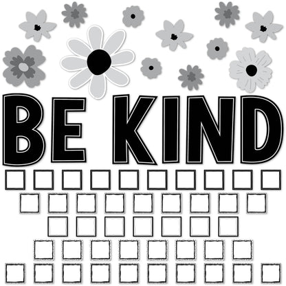 Teacher Created Resources Black and White Floral Be Kind Bulletin Board (TCR6801)