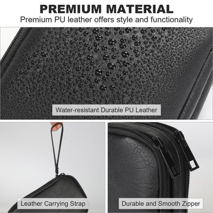 Ezday Travel Cable Organizer Bag, Electronic Accessories Carry Pouch, Portable Waterproof Double Layers All-in-One Storage Bag for Cord, Charger, Phone, Earphone (Black, Small)