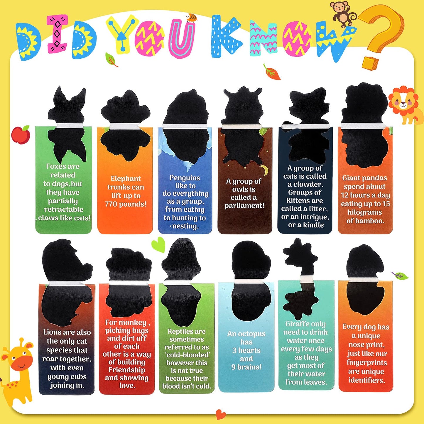Sepamoon 48 Pcs Animal Magnetic Bookmarks, Cute Page Markers for Classroom Rewards, Teacher Prize Supplies, Reading Incentives, Party Favors, Book Lovers Gifts Bulk