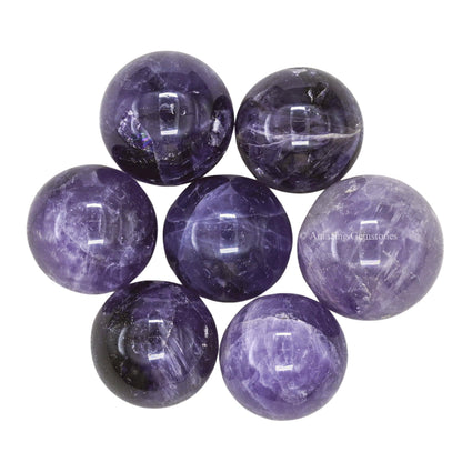Amazing Gemstone Amethyst Crystal Ball - 1" Inches Crystal Sphere Meditation Balls for Witchcraft and Decorative Balls - Crystals and Healing Stones Beginners Gift (Pack of 1)