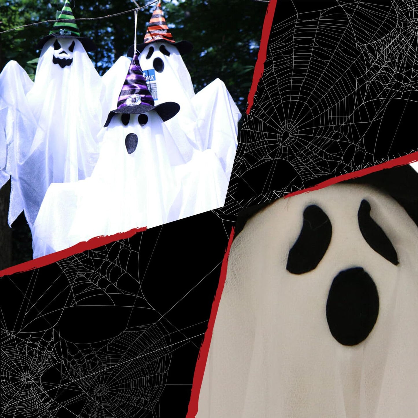 Haunted Hill Farm 26" Hanging Ghosts Halloween Animatronic