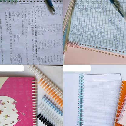 14 Pcs Plastic Binding Combs, 14 Colors Comb Binding Spines, Ring Plastic Combs and Spines for Teacher Student Document Notebook File Making, for A4 B5 A5