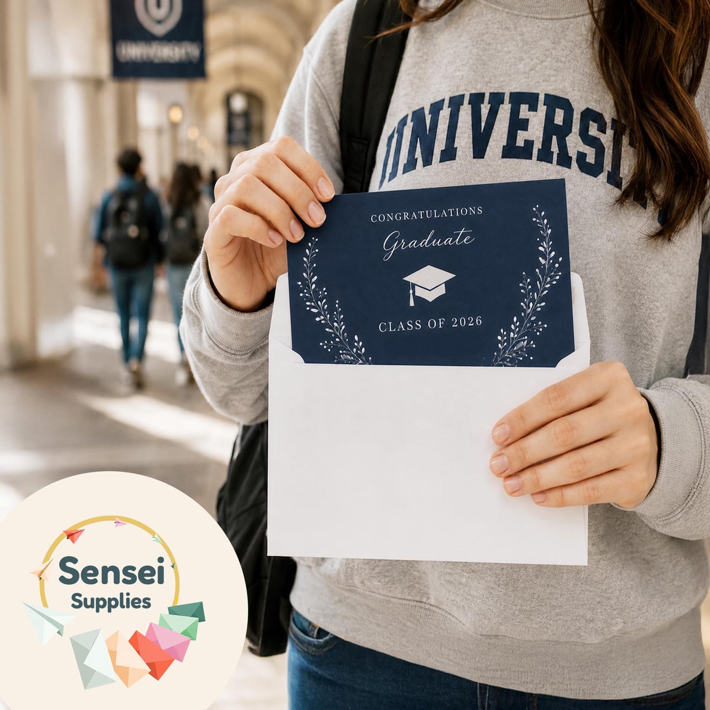 5x7 Envelopes for Invitations - 110 White Envelopes for 5x7 Cards - A7 - (5 ¼ x 7 ¼ inches) - Perfect for Weddings, Graduation, Baby Shower - 120 GSM - Peel, Press & Self Seal - Square Flap