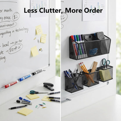 Neudeco Magnetic Pencil Holder, Black, Pack of 4