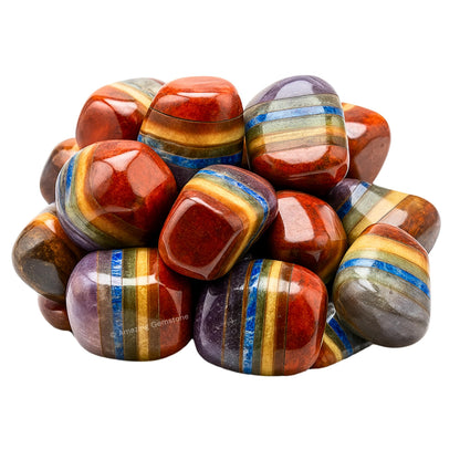 Amazing Gemstone Chakra Crystals and Healing Stones Tumbled - 1 oz Chakra Stone Gem Stones, Natural Healing Stones for Energy Balance, Stress Relief - Premium Polished Gems Rocks for Meditation