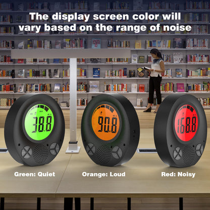 SWAREY Digital Decibel Meter with DIY Voice Warning Function, Wall Hanging Sound Level Meter 35dB to 135dB with Alarm Quiet Please, Sound Level Meter for Schools Hospitals Temples Libraries Theaters