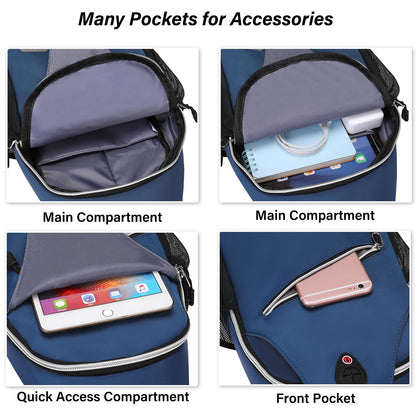 MOSISO Sling Backpack, Multipurpose Crossbody Shoulder Bag Travel Hiking Daypack