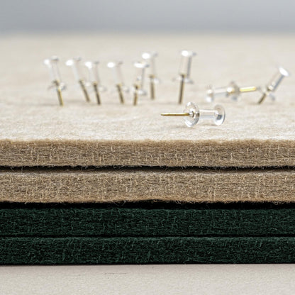 Lightomorrow Large Bulletin Board - 48 x 36 Inches, Decorative Felt Pin Board for Wall - 4' x 3' Foldable Photo Display Board with Self-Adhesive Tape, Includes 20 Push Pins - Dark Green