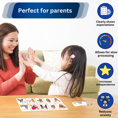 Mega Behavior Visuals Bundle - Visual Schedules for Kids - Manage Behavior in School and at Home - Premium Durable Plastic, Autism, ASD (English)