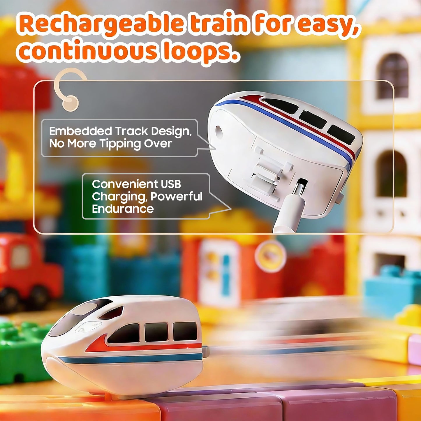 3D Gravity-Defying Electric Train Set – 94 Pcs DIY Flexible Cube Track, Build Any Track You Imagine, Safe & Durable STEM Toy for Kids 3-12, Encourages Creativity & Problem-Solving