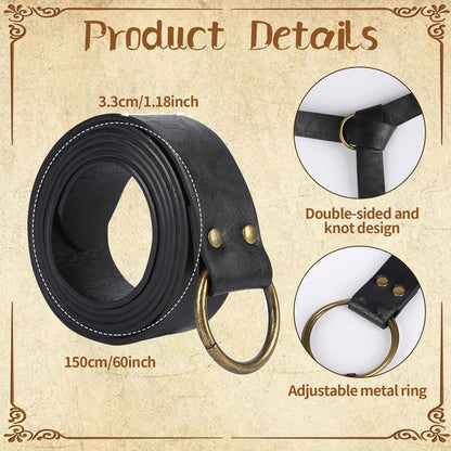 YAIZLBCA 4 PCS Renaissance Accessories, Medieval Renaissance Belt, Skirt Hike,Vintage Belt Pouch & Leather Bracers,Pirate Viking Fairy Costume Ren Faire Accessories