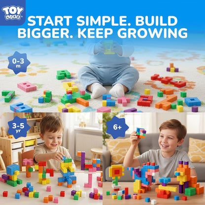 64PCS Magnetic Blocks, Magnetic Building Blocks for Kids Ages 3 4 5 6 Year Old, Magnet Cubes, Autism Montessori Toys, Preschool STEM Educational Sensory Magnet Toys Gifts for Kids 3-5 4-8