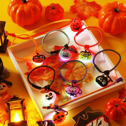 Capoda 32 Pcs Halloween Party Favor Zipper Bracelets Bulk Trick or Treat Bracelets Halloween Zipper Wristbands for Prizes & Handouts, Goodie Bag Fillers supplies