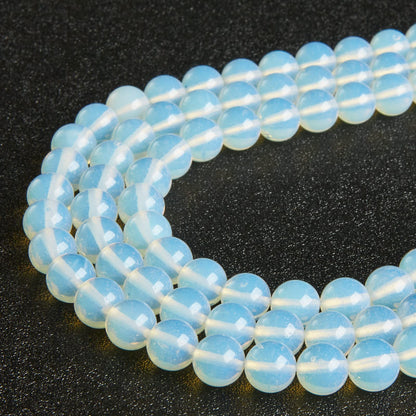 60pcs 6mm Opal Beads Natural Gemstone Beads Round Loose Beads for Jewelry Making