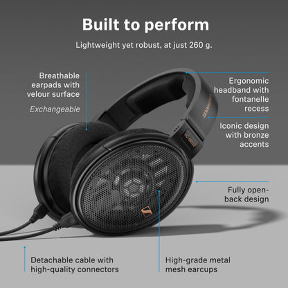 Sennheiser HD 660S2 - Audiophile Open-Back Over-Ear Headphones with Deep Bass Extension and Refined Acoustic Performance, Headphones for PC, Music, Gaming, Podcasts, Premium Black