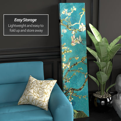 Red Lantern Double Sided Works of Van Gogh Canvas Folding Screen - Almond Blossoms/Wheat Field, 6 ft Tall - 4 Panel