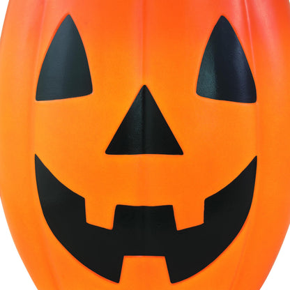 Mr. Halloween 18 in Jack-O-Lantern Candy Bowl with LED Lights, Blow Mold Trick or Treat Holder, Vintage Light Up Halloween Candy Dish