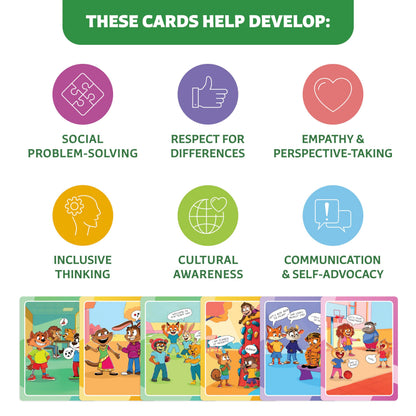 Who What Why Cultural Diversity & Inclusion Cards for Kids – SEL Game for Empathy, Disability, Social Awareness & Coping Skills – Learning Culture & Traditions Conversation Cards, Ages 4+
