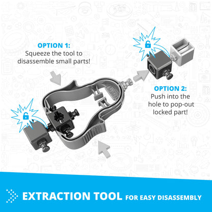 Engino: Inventor Motorized Series - Offroader - 10-In-1 Multimodel, Toy Vehicle Brick Building Set, Rack-Pinion Mechanism, Snap Assembly, STEM, Kid 9+