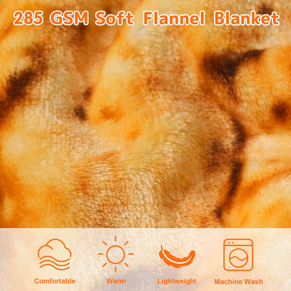 CASOFU Cookies Blanket, White Elephant Gift for Adults Teens Kids Men Women, 285 GSM Soft and Comfortable Flannel Realistic Food Blanket Funny Birthday Gag Gifts for Boys and Girls(Caramel, 47 inches)