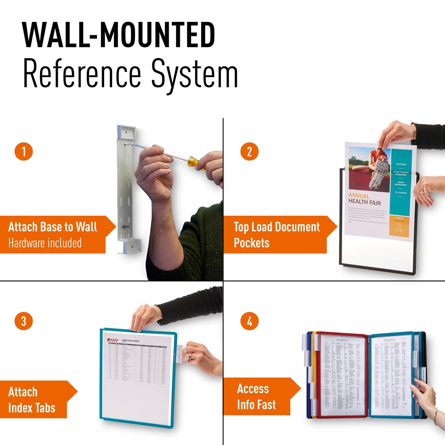 Durable Vario Wall Reference System, 10 Panels, Assorted Borders And Panels