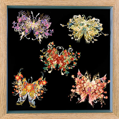 MU 3D Metal Puzzles for Adult Flower and Butterfly B-Nige, Insects Animals Floral Puzzles Metal Model Kits Building,Birthday Gift Brain Teaser DIY Sets Home Decor