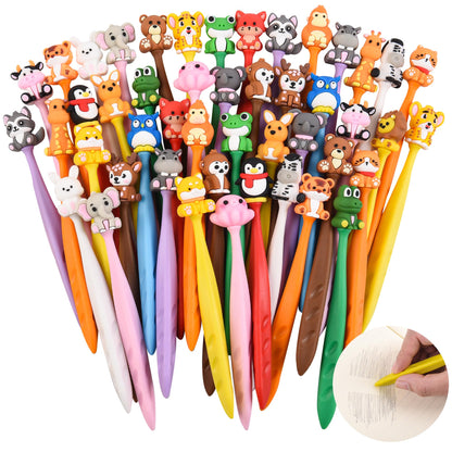 48 Pcs Cute Animals Bobblehead Eraser for Pencils Kawaii Erasers Cute School Supplies Fun Cartoon Erasers Back to School Supplies Birthday Classroom Gifts