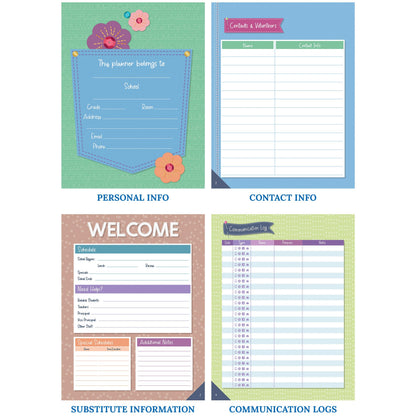 Carson Dellosa Education Crafty & Cool Teacher Planner 2026-2027, Undated 8"x11" Lesson Plan Book With Stickers, Class Schedule,Weekly Calendar, ... Haves, Homeschool Essentials, School Supplies